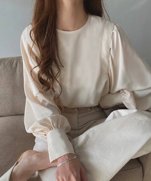 「FILLOU」 長袖ブラウス LARGE ホワイト レディース_画像2