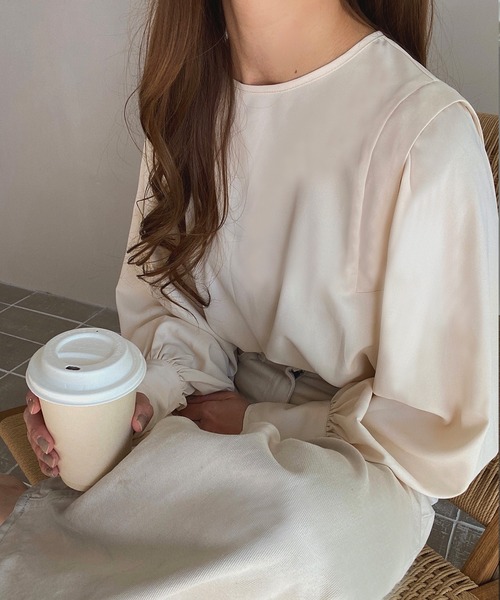 「FILLOU」 長袖ブラウス LARGE ホワイト レディース_画像3