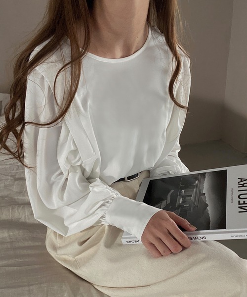 「FILLOU」 長袖ブラウス LARGE ホワイト レディース_画像8
