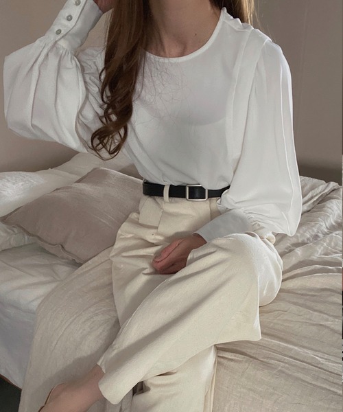 「FILLOU」 長袖ブラウス LARGE ホワイト レディース_画像9