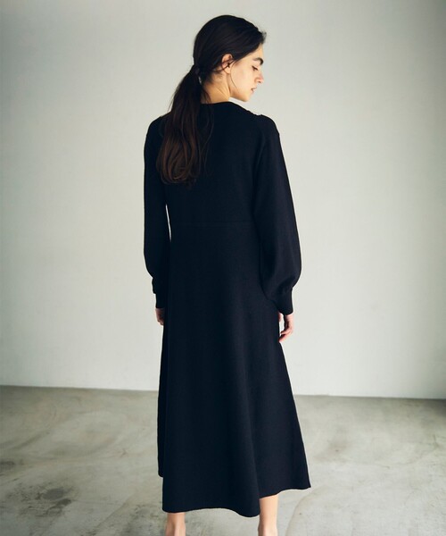 「GRACE CONTINENTAL」 ニットワンピース 36 ブラック レディース_画像3