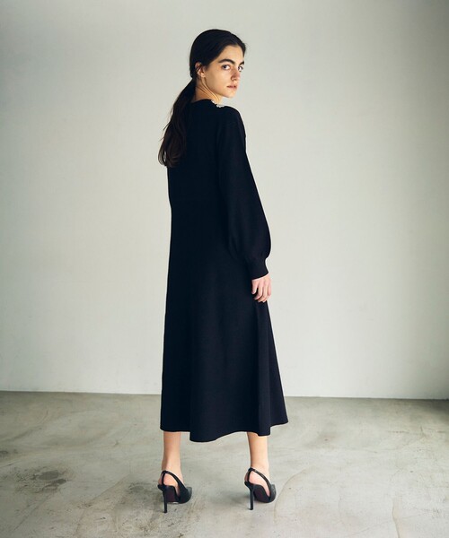「GRACE CONTINENTAL」 ニットワンピース 36 ブラック レディース_画像6