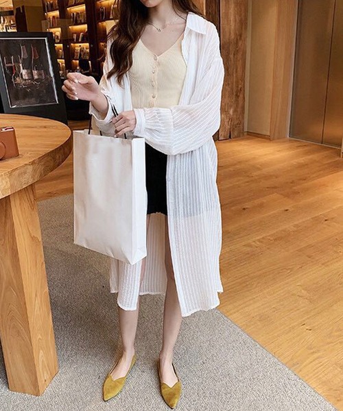 「Amulet」 シャツワンピース L ブルー レディース_画像2