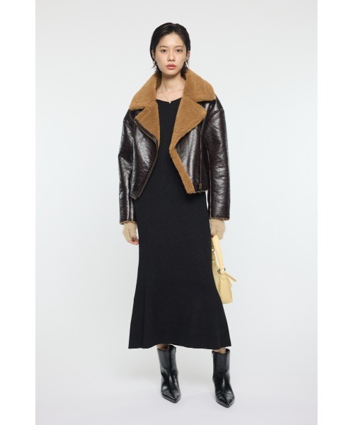 MOUSSY マウジー SHEARLING OVER ジャケット コート レザー MOUSSY（マウジー） コート アウター F/MOUTON B-3 レディース