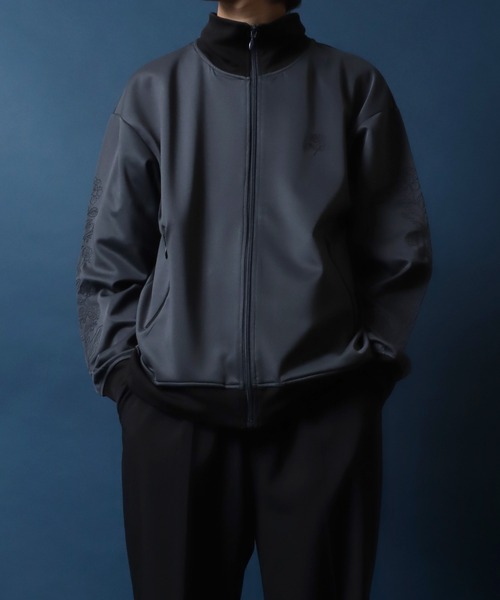 「ANPAS」 ジャージブルゾン L グレイッシュベージュ メンズ_画像7