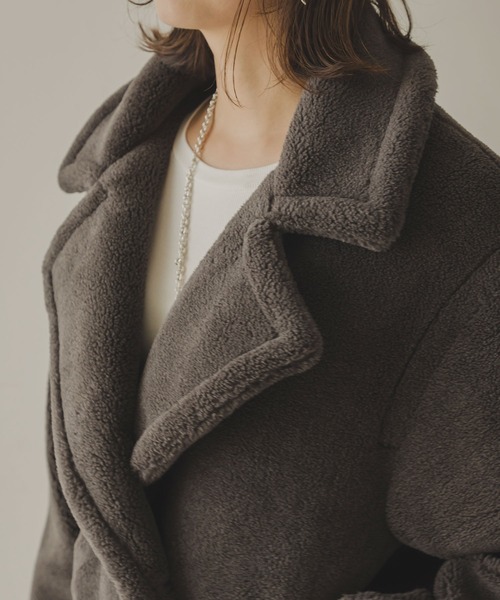 「rectangle」 チェスターコート FREE モカ レディース_画像2