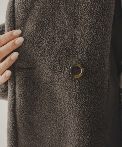 「rectangle」 チェスターコート FREE モカ レディース_画像3