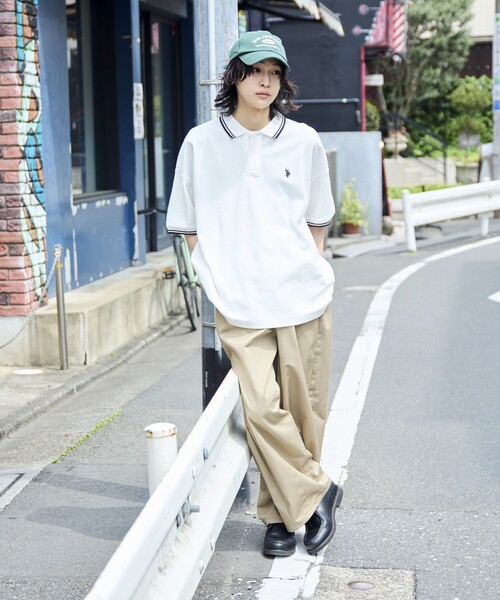 「U.S. POLO ASSN.」 半袖ポロシャツ MEDIUM グレー メンズ_画像6