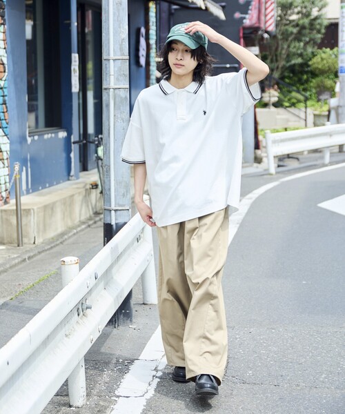「U.S. POLO ASSN.」 半袖ポロシャツ MEDIUM グレー メンズ_画像7