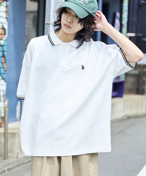 「U.S. POLO ASSN.」 半袖ポロシャツ MEDIUM グレー メンズ_画像9