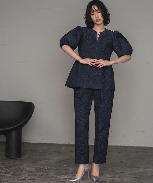 「GIRL」 セットアップ M ネイビー レディース_画像3