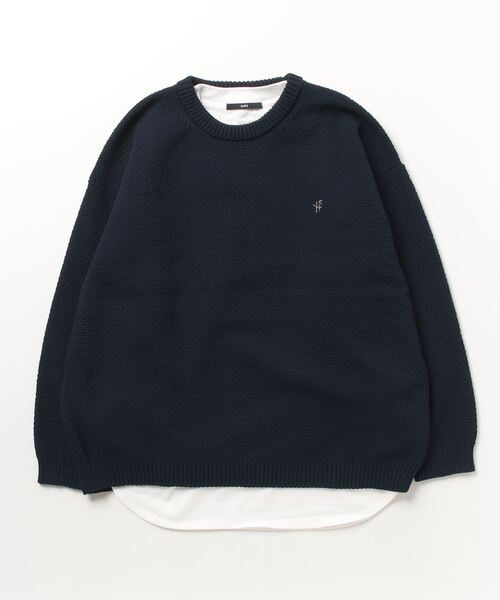SHIPS（シップス） 長袖ニット X-LARGE ネイビー メンズ : ZOZOTOWN
