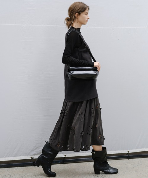【大きいサイズ】TO BE CHIC カットワークレース 2WAY ノーカラー tageechita ワンピース 「tageechita」カットワークレース ドッキング