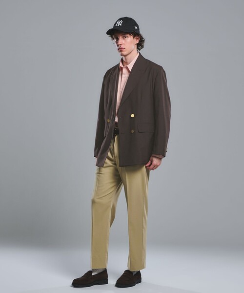 BEAUTY&YOUT別注 Dickies ウールワイドスラックス ブラウン32 Dickies（ディッキーズ） ワイドパンツ スラックス 「別注」「Dickies