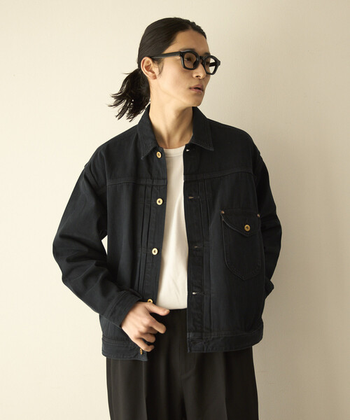 コーティングデニムジャケット archive系　lee LGB kmrii 黒 Lee（リー） デニムジャケット gジャン メンズ : ZOZOTOWN Yahoo!店