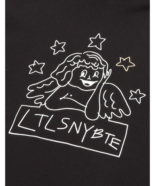 「Little sunny bite」 プルオーバーパーカー SMALL ブラック×ピンク レディース_画像5