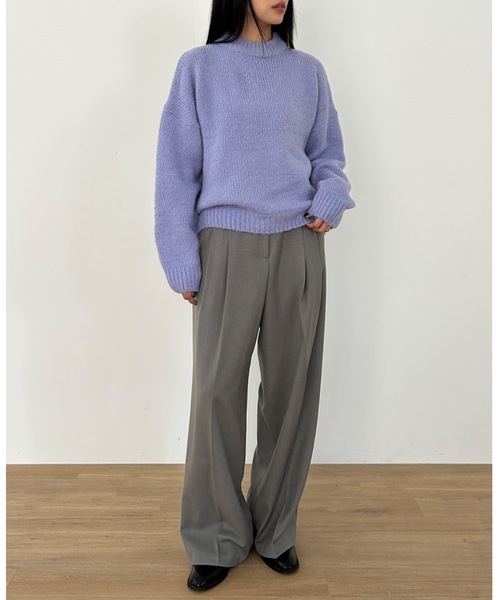 「Didot.showroom」 長袖ニット FREE ラベンダー レディース_画像9