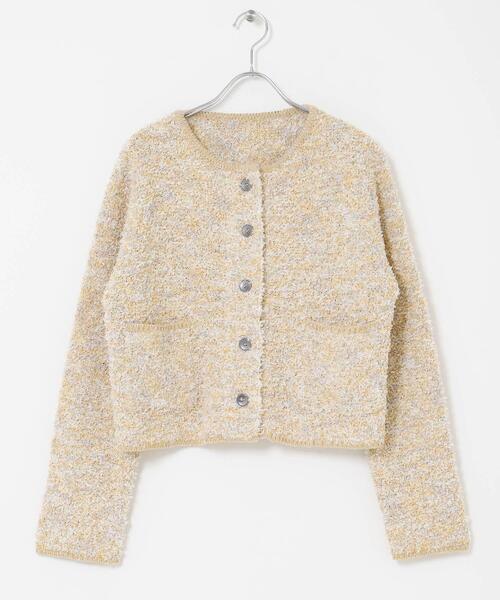【BALLSEY】25SS 11025102004 ミックスツイード クルーネックカーディガン長袖カーディガン ブランド古着】BALLSEY / ボールジー 25SS 11025102004 ミックス