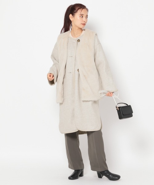 「mysty woman」 コート FREE モカ レディース_画像4