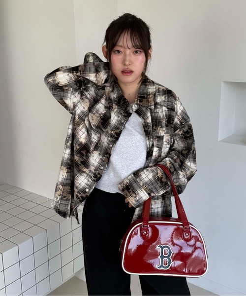 シャツ ブリーチ加工ウエスタンチェックシャツ メンズ レディース