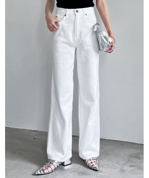 「Re:EDIT」 デニムパンツ LARGE ブラック レディース_画像6