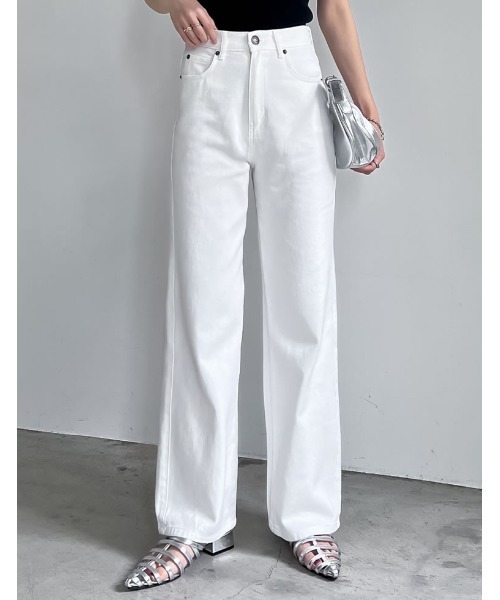 「Re:EDIT」 デニムパンツ LARGE ブラック レディース_画像7