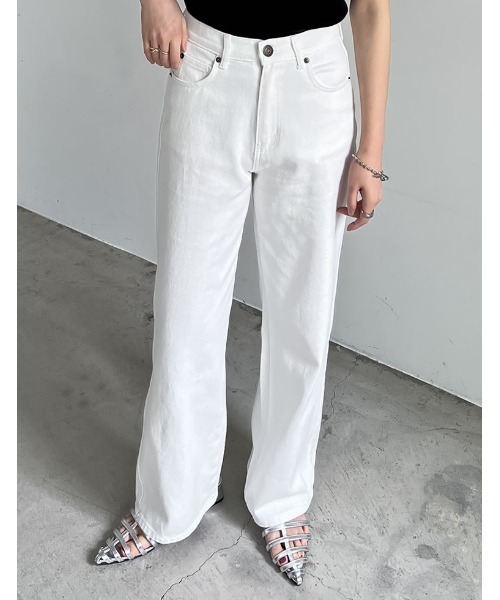 「Re:EDIT」 デニムパンツ LARGE ブラック レディース_画像8