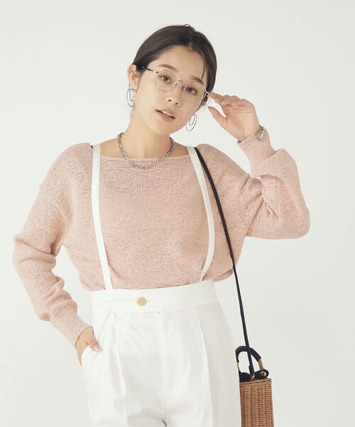 「Rie Miller」 長袖ニット 38 ピンク レディース_画像4