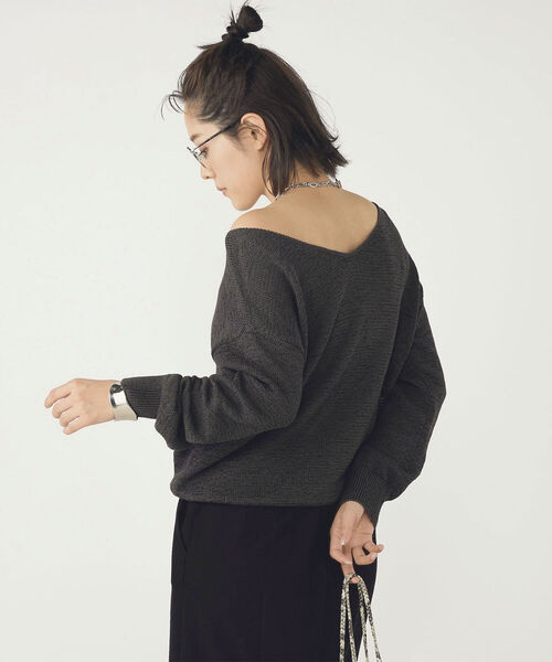 「Rie Miller」 長袖ニット 38 ピンク レディース_画像5