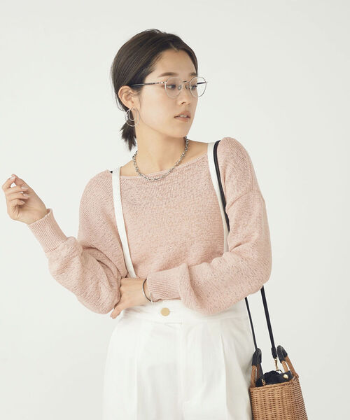 「Rie Miller」 長袖ニット 38 ピンク レディース_画像10