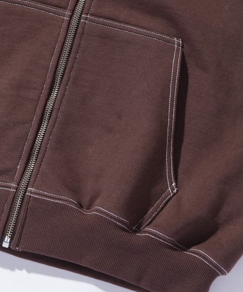 X-LARGE ブラウン フルジップパーカー Mサイズ XLARGE（エクストラ ラージ） ジップアップパーカー M ブラウン メンズ