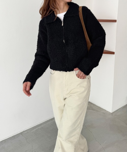 「CANAL JEAN」 「El mar」ニットカーディガン ONE SIZE ベージュ レディース_画像2