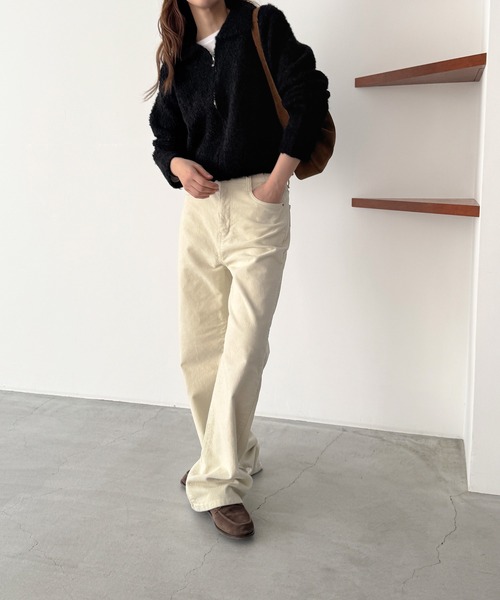 「CANAL JEAN」 「El mar」ニットカーディガン ONE SIZE ベージュ レディース_画像4