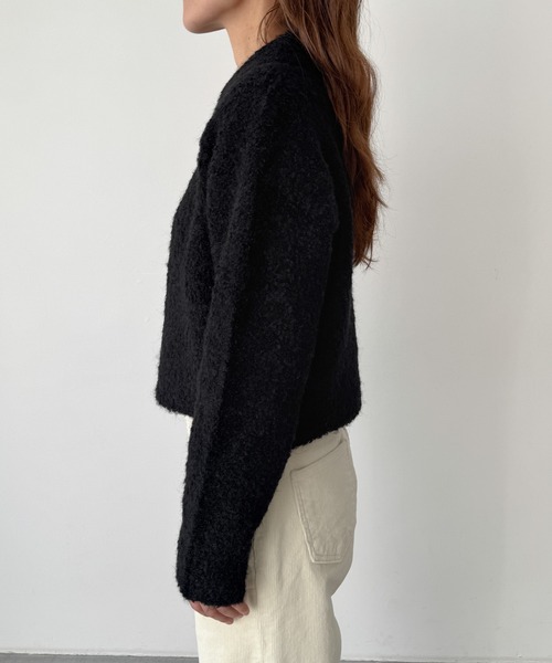 「CANAL JEAN」 「El mar」ニットカーディガン ONE SIZE ベージュ レディース_画像6