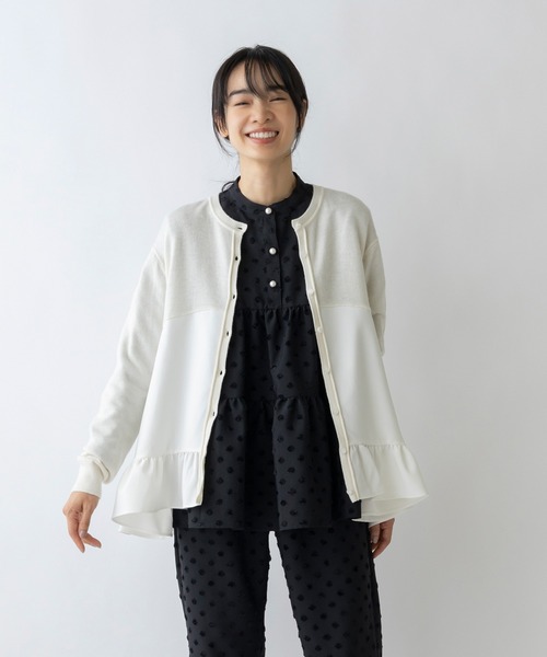 「Sono」 ニットカーディガン 1 ホワイト レディース_画像2