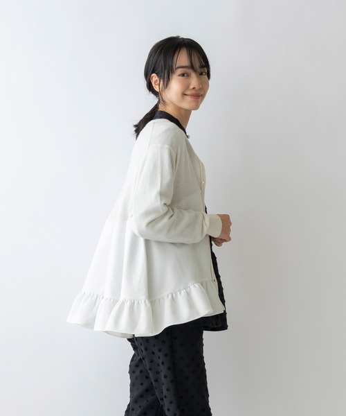 「Sono」 ニットカーディガン 1 ホワイト レディース_画像8