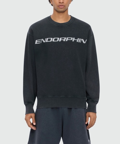 トレーナー スウェット 「NEW」ENDORPHIN マーブルウォッシュ スウェットシャツ メンズの画像