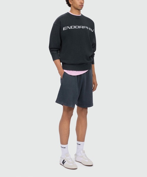 トレーナー スウェット 「NEW」ENDORPHIN マーブルウォッシュ スウェットシャツ メンズの画像
