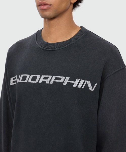 トレーナー スウェット 「NEW」ENDORPHIN マーブルウォッシュ スウェットシャツ メンズの画像