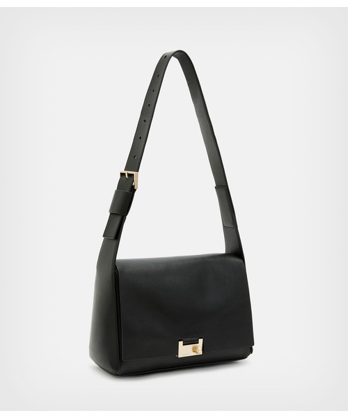 ALL SAINTS 本革レザー ショルダーバッグ 黒 ブラック ワンショルダー ALLSAINTS（オールセインツ） ショルダーバッグ ONE SIZE ブラック