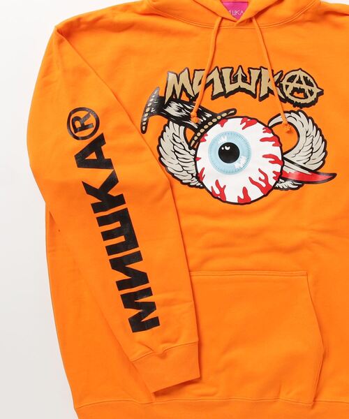 「MISHKA」 プルオーバーパーカー X-LARGE オレンジ メンズ_画像3