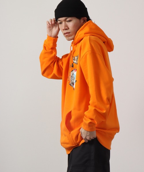 「MISHKA」 プルオーバーパーカー X-LARGE オレンジ メンズ_画像6