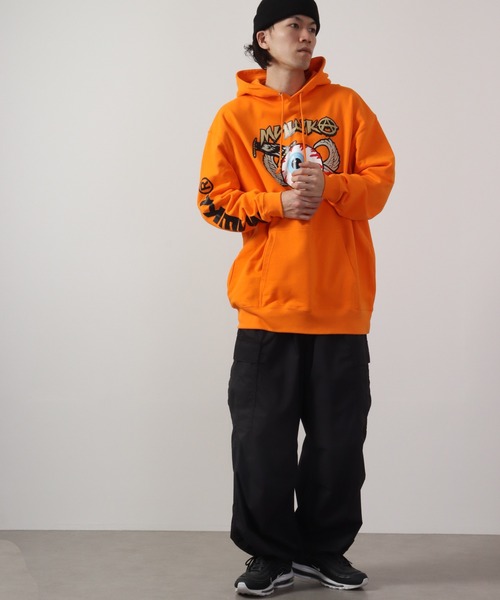 「MISHKA」 プルオーバーパーカー X-LARGE オレンジ メンズ_画像9