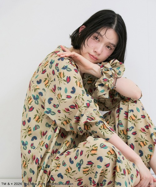 LE CERCLE par rope' ブラウス シャツ 「NYBG」ボタニカル柄シャツ