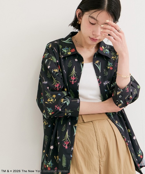LE CERCLE par rope' ブラウス シャツ 「NYBG」ボタニカル柄シャツ