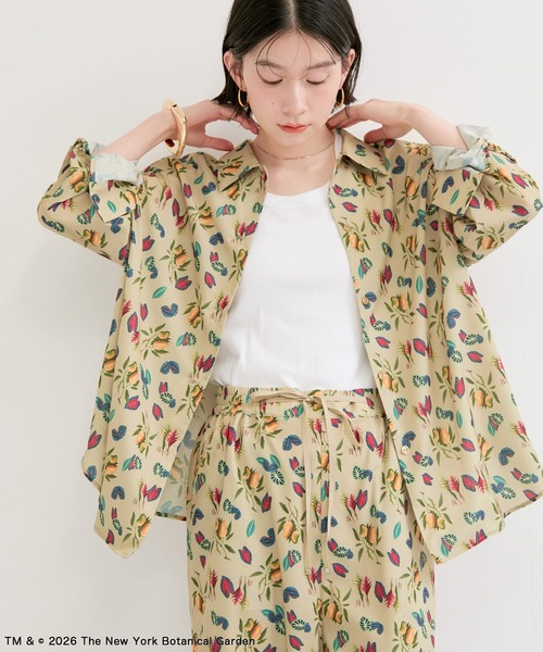LE CERCLE par rope' ブラウス シャツ 「NYBG」ボタニカル柄シャツ