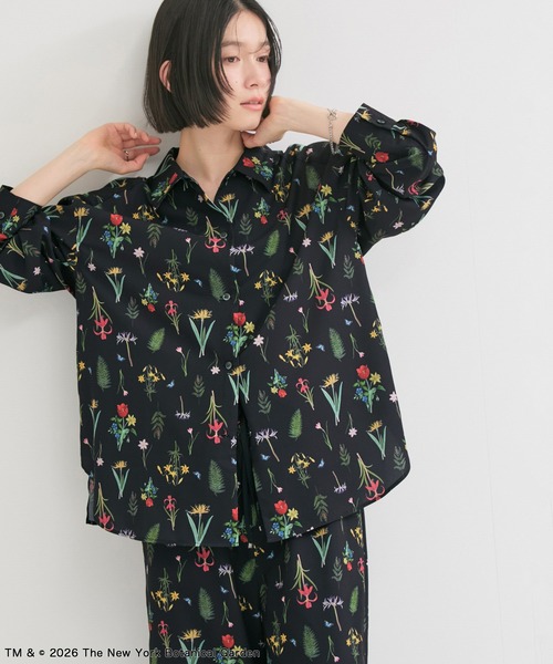 LE CERCLE par rope' ブラウス シャツ 「NYBG」ボタニカル柄シャツ