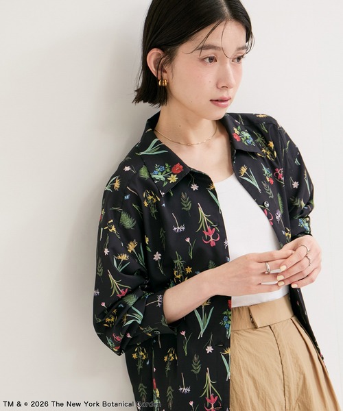 LE CERCLE par rope' ブラウス シャツ 「NYBG」ボタニカル柄シャツ
