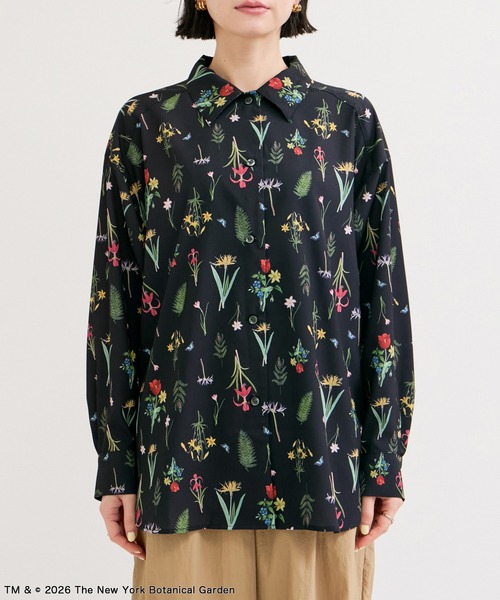 le cercle ADAM ET ROPE' ブラウス シャツ 「NYBG」ボタニカル柄シャツ