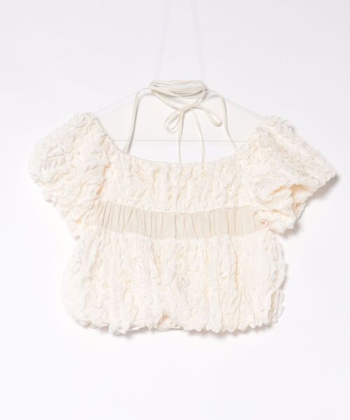 【新品】CLANE W FACE STAND TOPS CLANE（クラネ） ブラウス シャツ CLANE W FACE TOPSTITCHED FRILL